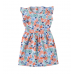 Rochie Fetite IDO din Bumbac cu Flori Portocalii si Albastre, 4.B548PV25PO
