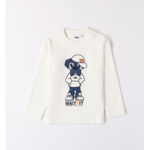 Bluza maneca lunga cu imprimeu catel pentru baiat, I Do, 4.A462TI24ALB