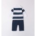 Set bebeluși iDO din bumbac 100% – tricou polo în dungi și pantaloni uni, 4.B059PV25NA Set bebeluși iDO din bumbac 100% – tricou polo în dungi și pantaloni uni, 4.B059PV25NA