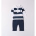 Set bebeluși iDO din bumbac 100% – tricou polo în dungi și pantaloni uni, 4.B059PV25NA Set bebeluși iDO din bumbac 100% – tricou polo în dungi și pantaloni uni, 4.B059PV25NA