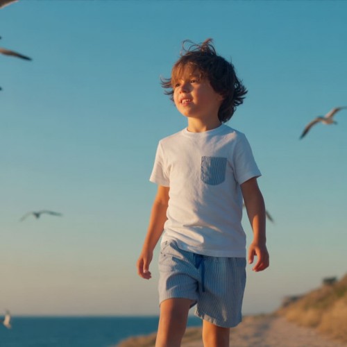 Bermuda iDO băieți din bumbac 100% cu dungi, buzunare și cordon, design până la genunchi, 4.8693PV24BL