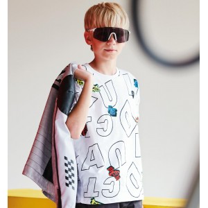 Tricou băieți Ducati, imprimeu all-over, 100% bumbac, G.B635PV25ALB