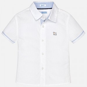 Camasa de baiat cu maneca scurta Mayoral 1154PV18ALB1