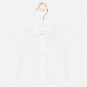 Camasa maneca scurta neteda bebe baiat nou-nascut, Mayoral, 1141PV20ALB