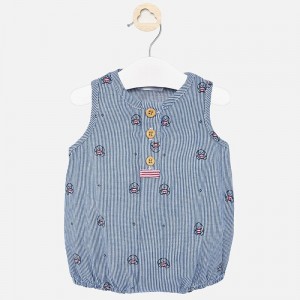 Costumas fara maneci bebe baiat nou-nascut, Mayoral, 1654PV20DNM