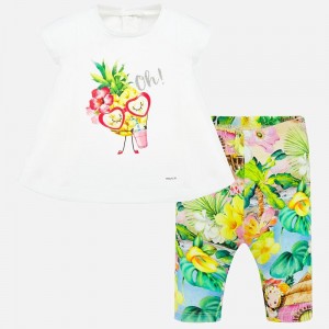 Set tricou fara maneci si leggings bebe fetita, Mayoral, 1709PV20FST