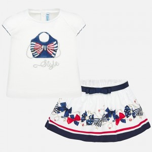 Set tricou desen si fusta bebe fetita, Mayoral, 1948PV20BLM