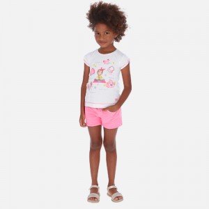 Pantaloni scurti fetita, Mayoral, 3284PV20FLR1