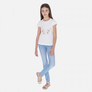 Jeggings clasici pentru fata, Mayoral, 554PV20BLC Jeggings clasici pentru fata, Mayoral, 554PV20BLC