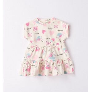 Rochie cu imprimeu pentru fete nou nascut, I Do, 4.6135PV23MV