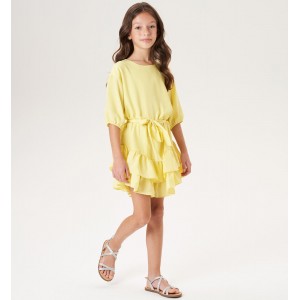 Rochie volane pentru fete, I Do, 4.6557PV23GA Rochie volane pentru fete, I Do, 4.6557PV23GA