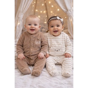 Set salopete bebe iDO din chenille – 2 piese confortabile, 4.F028TI25BJ