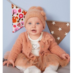 Cardigan cu fundita pentru bebe fetiță, I Do,4.7250TI23CA Cardigan cu fundita pentru bebe fetiță, I Do,4.7250TI23CA