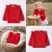 Cardigan Roșu Minibanda pentru Bebeluși Fete din Bumbac și Lână cu Volane Elegante, 3.7713TI23RO Cardigan Roșu Minibanda pentru Bebeluși Fete din Bumbac și Lână cu Volane Elegante, 3.7713TI23RO