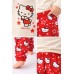 Pijama lungă fete iDO Hello Kitty, set din bumbac 100% cu imprimeu și săculeț inclus, 4.F309TI25RO