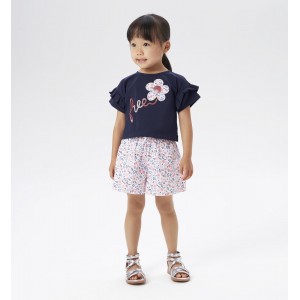 Compleu tricou și bermude pentru fetite,I Do, 4.6782PV23BLM Compleu tricou și bermude pentru fetite,I Do, 4.6782PV23BLM