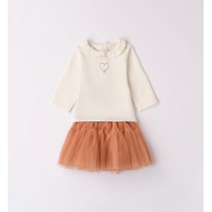 Compleu bluza și fusta tull pentru fetite,I Do, 4.7282TI23ORG