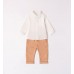 Compleu cămașă si pantaloni pentru bebe baiat, Minibanda, 3.7682TI23ALB