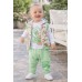 Compleu bebe Minibanda din bumbac 100%, cu vestă cu glugă, bluză și pantaloni sport, model cu ursuleți, 3.B640PV25VE