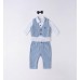 Compleu elegant cămașă, vesta, pantaloni și papion pentru bebe baiat, I Do, 4.6105PV23BL