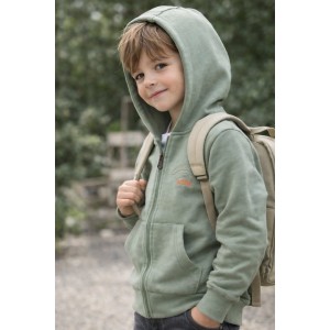 Hanorac cu fermoar pentru băieți Sarabanda din bumbac, cu glugă și buzunar cangur, 0.6123PV23VE