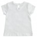 Tricou iDO pentru bebe fetițe din bumbac, cu imprimeu marin și aplicații decorative, 3.4761PV22ALB