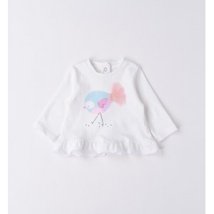 Bluza maneca lunga cu imprimeu pentru fete, I Do, 4.6115PV23ALB