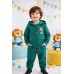 Trening băieți Sarabanda verde, set hanorac cu fermoar și pantaloni din bumbac, copii, 0.8035PV24VE Trening băieți Sarabanda verde, set hanorac cu fermoar și pantaloni din bumbac, copii, 0.8035PV24VE