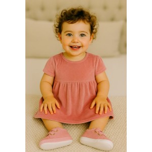 Pantofi sport pentru bebelușe – roz, din catifea moale, talpă antiderapantă, închidere tip arici Mayoral, 9219TI19ROZ