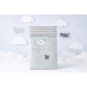 Pătură bebe iDO din bumbac, 60x80 cm – moale, respirabilă, ideală pentru somn și plimbări, 4.7007TI23VE