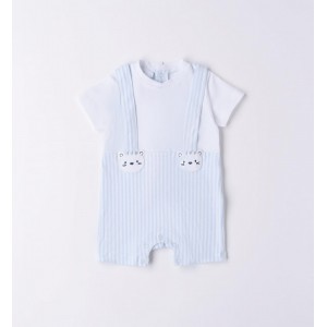 Salopeta scurta pentru bebe baiat, I Do, 4.6070PV23BL