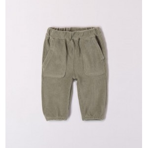 Pantaloni din raiat cu broderie logo pentru bebe baiat, I Do, 4.7217TI23VE Pantaloni din raiat cu broderie logo pentru bebe baiat, I Do, 4.7217TI23VE
