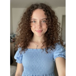 Rochie Sarabanda copii, albastră, poplin elastic, fără mâneci, cu volane, 10-16 ani, 0.B577PV25BL