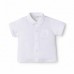 Cămașă clasică iDO pentru bebe băieți, in 100%, mâneci scurte și deschidere cu nasturi, 4.6059PV23ALB