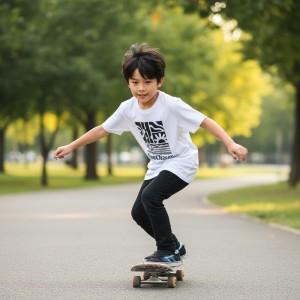 Tricou băiat I Do alb, jerseu 100% bumbac, imprimeu Sun Chaser, 4.8800PV24ALB