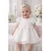 Rochie de botez pentru fetițe iDO din Punto Milano și organza, elegantă și delicată, 4.F096TI25ALB