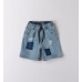 Pantaloni scurți din denim pentru băieți Sarabanda cu aspect uzat și patch-uri, 0.B153PV25ABS