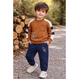 Trening Sarabanda pentru băieți bumbac interlock, set sport copii, 0.F005TI25MA