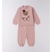 Trening fete iDO roz, set două piese din bumbac elastic cu broderie ursuleț, 4.F345TI25RZ Trening fete iDO roz, set două piese din bumbac elastic cu broderie ursuleț, 4.F345TI25RZ