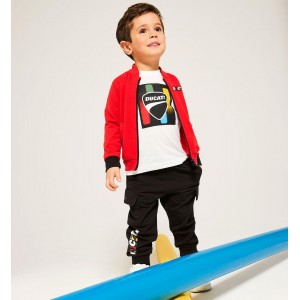 Trening băieți Ducati din bumbac 100% – model cargo cu hanorac și pantaloni, G.F600TI25RO