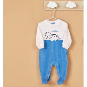 Salopeta plușată cu imprimeu pentru bebe baiat, I Do, 4.7179TI23ABS