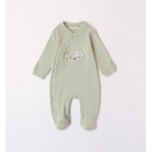 Salopeta lunga cu imprimeu pentru bebe baiat, Minibanda, 3.7635TI23VE