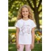 Tricou Sarabanda Fetițe din Bumbac Elastic cu Imprimeu Laminat și Strasuri – Alb, 0.8421PV24ALB Tricou Sarabanda Fetițe din Bumbac Elastic cu Imprimeu Laminat și Strasuri – Alb, 0.8421PV24ALB