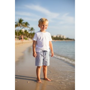 Pantaloni scurți băieți Sarabanda din bumbac elastic cu dungi fine – stil casual și confort maxim, 4.B295PV25ABS