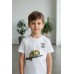 Tricou băieți iDO din jerseu 100% bumbac cu imprimeu cameleon și capse pe umăr, 4.8686PV24ALB Tricou băieți iDO din jerseu 100% bumbac cu imprimeu cameleon și capse pe umăr, 4.8686PV24ALB