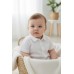 Cămașă clasică iDO pentru bebe băieți, in 100%, mâneci scurte și deschidere cu nasturi, 4.6059PV23ALB